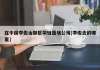 在中国李俊山做区块链是啥公司[李俊去的哪里]